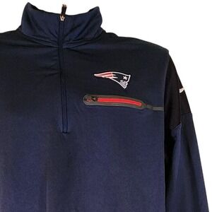 Nike NFL Patriots Dri-FIT Pullover Half Zip Long Sleeve‎ Top L